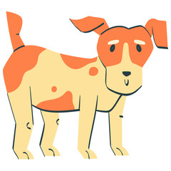 Russel Terrier Dog pet handdrawn illustration