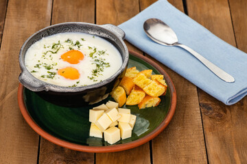 Changua is a typical breakfast from Bogota, the capital of Colombia