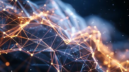 abstract polygonal lines technology background concept illustration