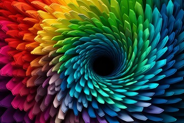 Obraz premium Vibrant Spiral Flower Petals