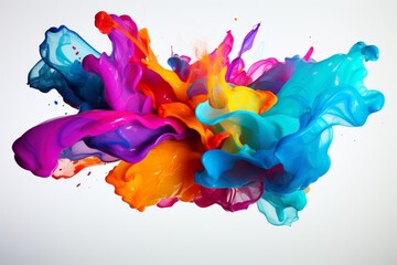 Fototapeta premium Vibrant Ink Explosion