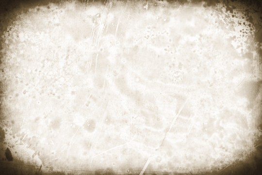 Sepia vintage photo lens vignette template with strong dust and splatters and wet plate technique on transparent background (png image). Useful for design, vintage film effects, and backgrounds	
