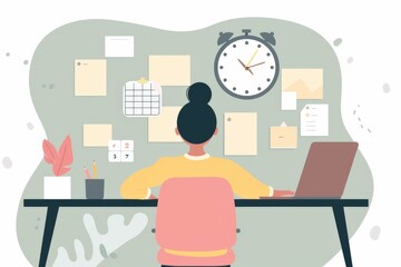 A person using time-blocking technique to allocate specific time slots for various activities, optimizing productivity
