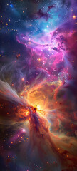 Radiant Cosmos A Burst of Color in the Galaxy