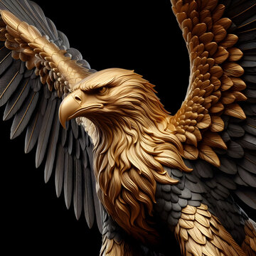 American eagle as a golden statue which is a symbol of liberty