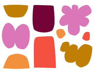 hochauflösende, moderne, handgezeichnete, organische Formen, die als Hintergründe für kreative Designideen verwendet werden können  © visualaddiction