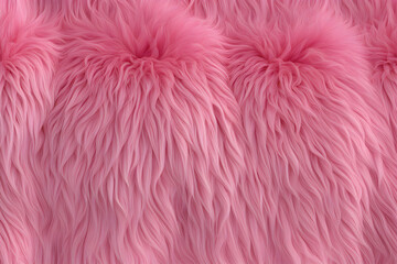 Fototapeta premium Pink long pile texture, alpaca llama skin background for card, web, baby and bridal shower invite