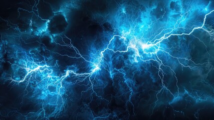 blue lightning background 