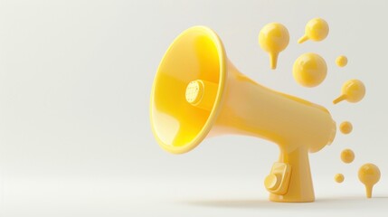 3d megaphone and speech bubble Ads