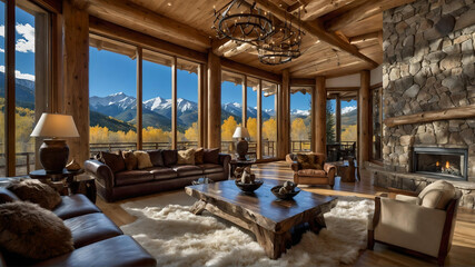 Luxury home with unique architecture in Aspen, Colorado
