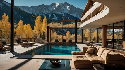 Luxury home with unique architecture in Aspen, Colorado
