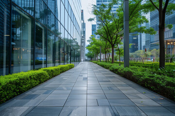 Walkway between office buildings