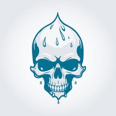 skull splash logo icon