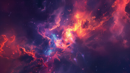 Fototapeta na wymiar Cosmic Wonders: Psychedelic Colorful Galaxies