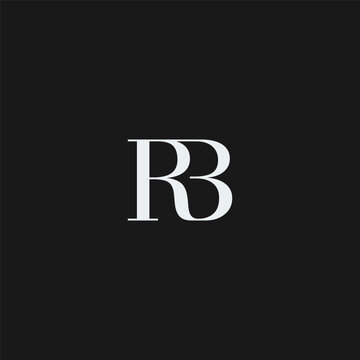 RB monogram fashion logo - black & white.