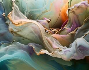abstract flowing ethereal background - obrazy, fototapety, plakaty