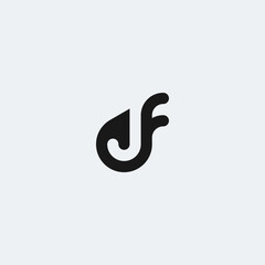 JF monogram logo black color.
