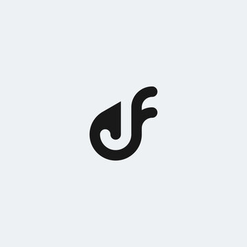 JF monogram logo black color.