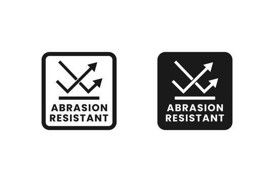 Abrasion resistant label or Abrasion resistant sticker vector isolated. Best Abrasion resistant label for product packaging design. Abrasion resistant sticker vector.