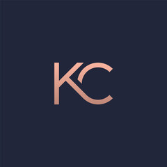 KC monogram logo gold color.