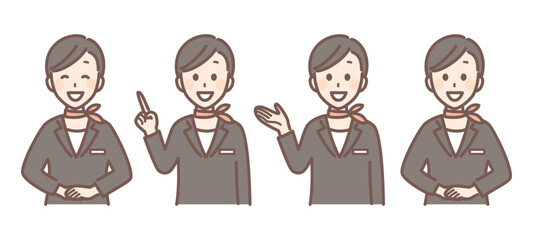 illustration of a female receptionist