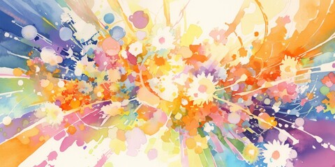 Watercolor Rainbows: A Playful Exploration of Color and Light