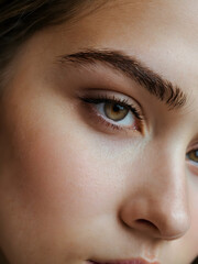 Brown eyes of a teenager