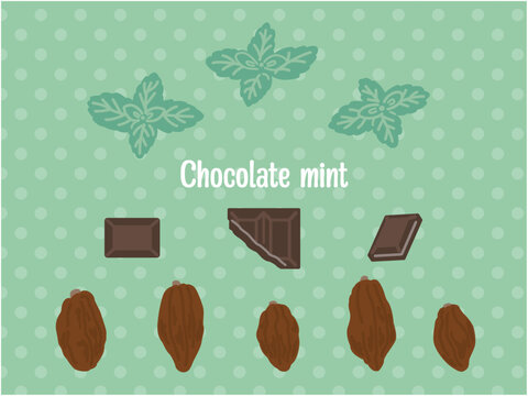 チョコミントのイメージ背景デザイン
