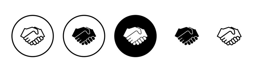 Business handshake icon vector isolated on white background. Handshake icon vector. contract agreement. Trust icon vector. Deal. Done. partnership icon