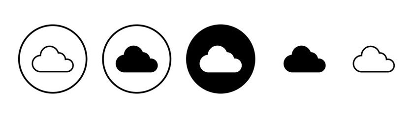 Cloud icon vector isolated on white background. cloud computing icon