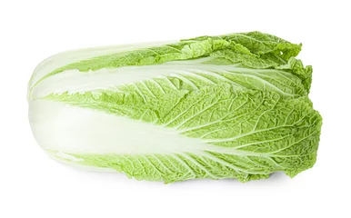 Deurstickers Fresh ripe Chinese cabbage isolated on white © New Africa