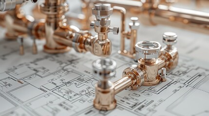 Detail Of Plumbing Equipment On House Plans