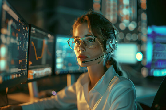 Female call center agent