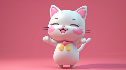 Fototapeta premium Cute ambassador character brought to life in 3D AI generated illustration