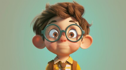 Cute ambassador character rendered in 3D  AI generated illustration