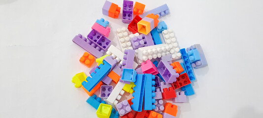 Lego bricks. Educational children's toys for the little ones	
