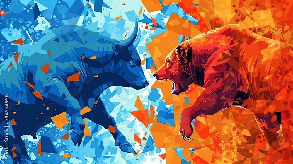 Sticker bull vs bear stock exchange