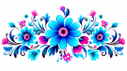 Digital art with organic floral shapes