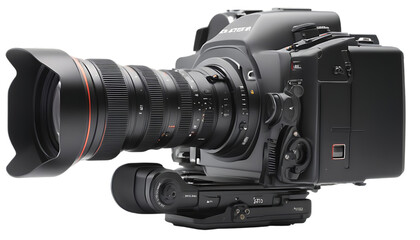 Digital camera isolated on transparent background