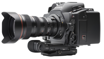 Digital camera isolated on transparent background