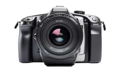 Digital camera isolated on transparent background