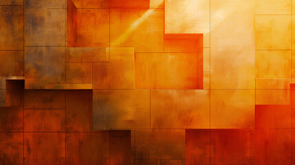 plantilla geometrica naranja en rectángulos, colores en diferentes tonos intensos, con un concepto moderno, figuras dinámicas y con movimiento plantilla texturizada