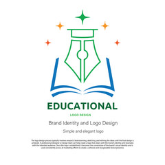 Teaching, education, and study logo design for graphic designer or web developer