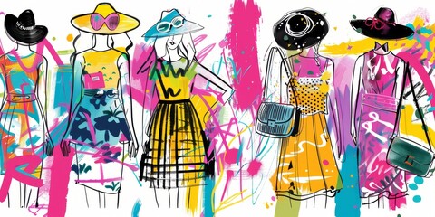 Doodled Threads: A Whimsical Collection of Fashion Sketches