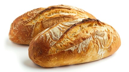 Bread food on a white background