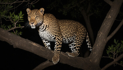 Leopard Lazing on a Tree Branch