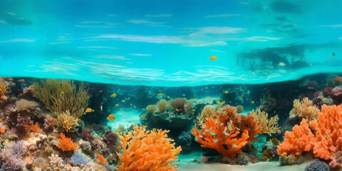 Coral sea underwater