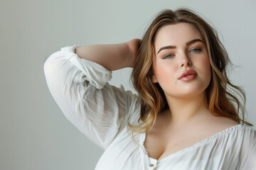 Naklejka premium Plus size Woman, Generative Ai
