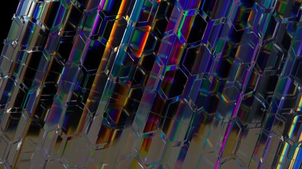 Abstract glass background with geometric modern technological forms 3d render - 794586767