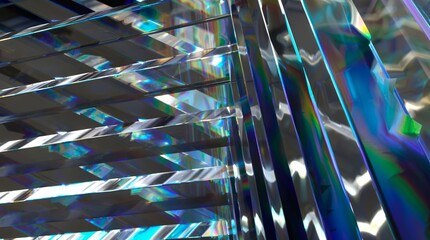 Abstract glass background with geometric modern technological forms 3d render - 794586941